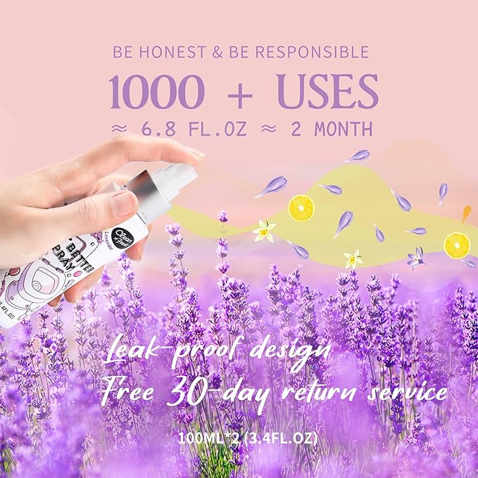 Clean-n-Fresh Toilet Spray for Poop, Lavender 6.8 Fl.Oz, Air Freshener Bathroom Spray, Odor Eliminator| Up to 400+ Uses-Ruum Studio Home