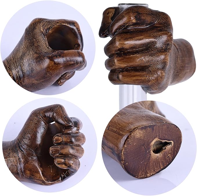 Vintage Wall Sculptures, Hand Vases Home Decor, Wall Mount Art Sculpture, Unique Wall Art Statue, Funky Flower Vase Decorations, Modern Eclectic Hanging Decor,Glass Test Tube Vase-Ruum Studio Home