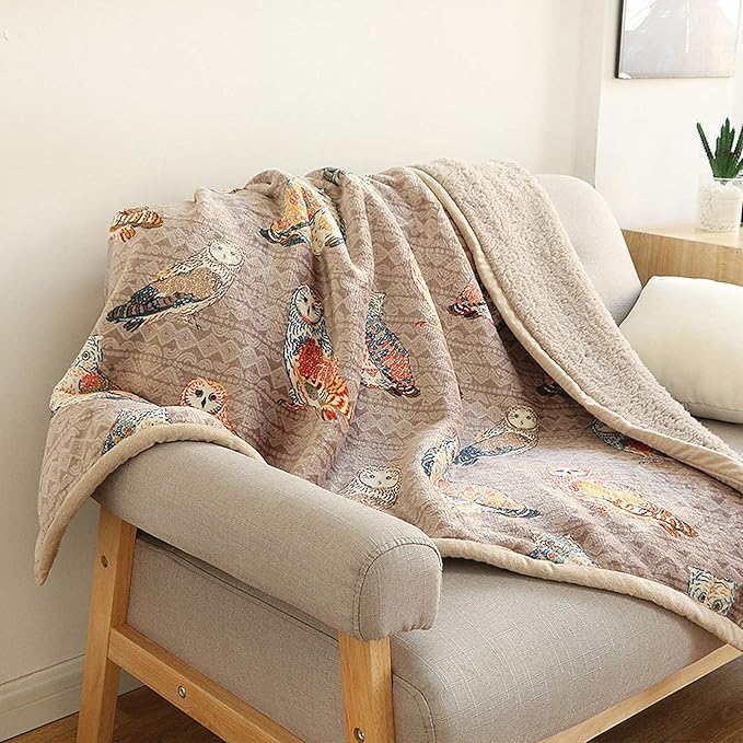 UKELER Owl Bed Blanket King Size 90'' x 108'', Soft Cozy Warm Fleece Throw Blanket for Bed/Couch/Sofa/Camping for Special Occasions-Ruum Studio Home