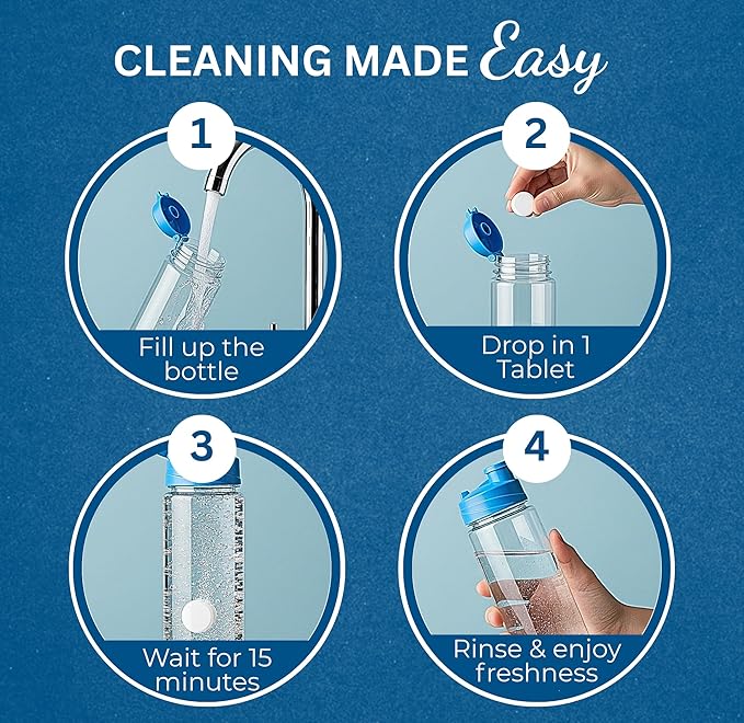 120-pcs Water Bottle Cleaner Tablets, Chlorine-free, Water Bottle cleaner, Tumbler washer and Glass bottle cleaner Removes stubborn stains and Freshens glass bottles and utensils-Ruum Studio Home