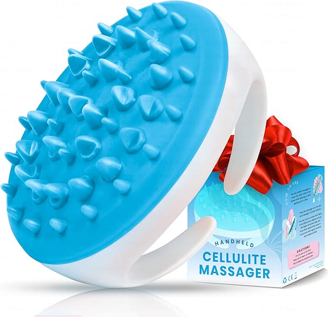 Scala Silicone Anti Cellulite Massager, Body Shower Scrubber, Cellulite Remover - Improve Circulation, Distribute Fat Deposits, Body Massager, Exfoliator, Fat Roller Use with Creams and Oils, Aqua-Ruum Studio Home