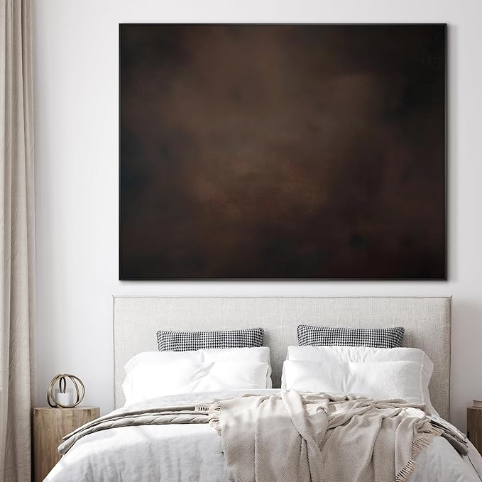 SIGNWIN 60"x72" Extra Large Framed Wall Art Dark Brown Abstract Moody Illustration for Home Living Room Bedroom Decor (Frame Assembly Required)-Ruum Studio Home