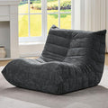 Bean Bag Chairs for Adults Giant Bean Bag Chair Memory Foam BeanBag Chair Big Bean Bag Sofa with Filler Faux Fur Fireside Beanbags Lazy Sofa for Living Room Bedroom Dorm Office (Darkgrey Chenille)-Ruum Studio Home