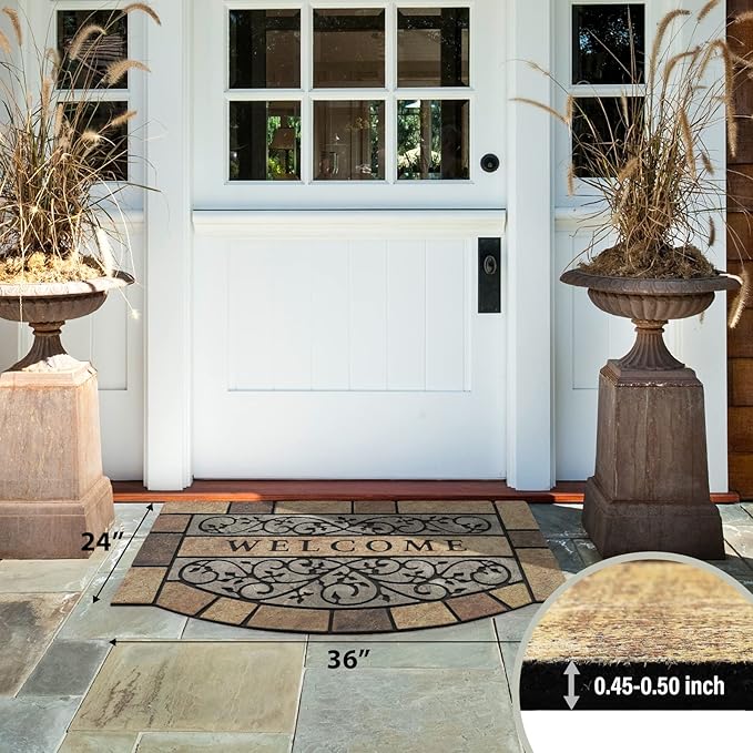 24 * 36" Heavy Duty Welcome Mats Outdoor No Slip Rubber Outdoor Mats for Home Entrance-Ruum Studio Home