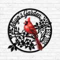 Personalized Name Garden Cardinal Metal Signs with Stake, Custom Family Name Yard Decor for Outdoor Outside, Cardinal Lawn Patio Stake Gardening Enthusiasts Grandmothers Gift-Ruum Studio Home