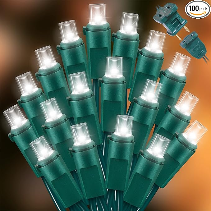 100 Count Cool White -String Lights - 21.6FT LED Christmas Lights, Mini led Lights for Indoor Outdoor Home Holiday Party Wedding Independence Day Decoration-Ruum Studio Home