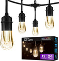 Enbrighten LED Outdoor String Lights 24ft Soft Warm White Patio Lights with Ultra-Durable Shatterproof and Waterproof Acrylic Bulbs for Balcony, Backyard, Porch, Gazebo, Deck, Party and Market, 35629-Ruum Studio Home