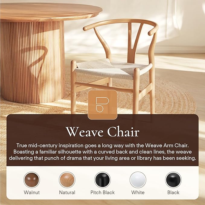 POLY & BARK Weave Chair, Single, Natural-Ruum Studio Home