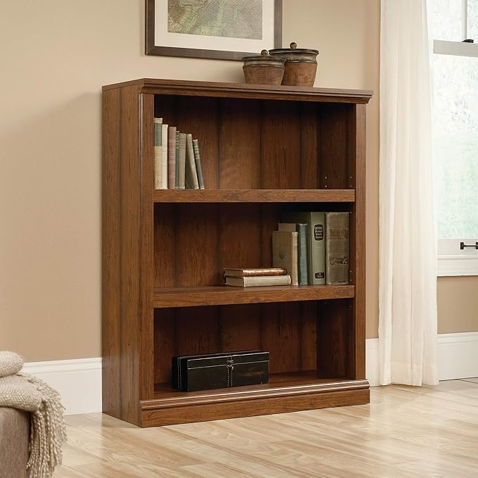 Sauder Miscellaneous Storage 3-Shelf Bookcase/ Book shelf, Washington Cherry finish-Ruum Studio Home