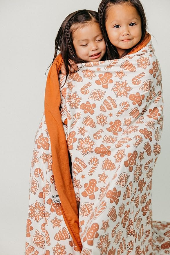 Copper Pearl Jumbo Premium Knit 3 Layer Stretchy Throw Blanket 'Gingerbread'-Ruum Studio Home