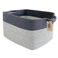 COMFY-HOMI Cotton Rope Woven Basket with Handles for Shelves,Toys,Book, Cloth Storage Baskets Bin for Organizing-13.5"x11"x9.5" Toy Decorative Organizer for Living Room, Bathroom-Light Grey-Ruum Studio Home