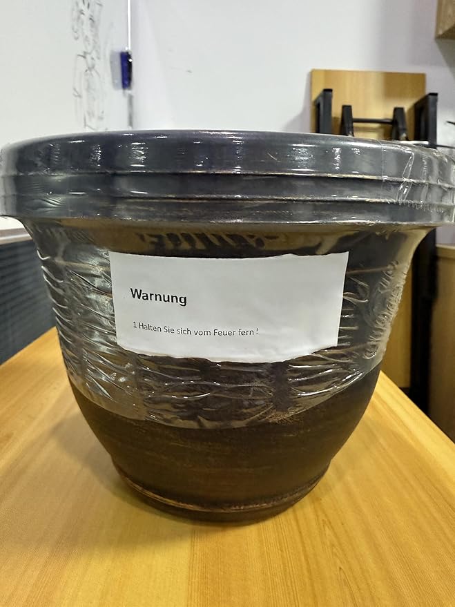 Plastic-Plant-Flower-Planters-16 Inch with Drainage Hole & Saucer, 3 Packs Lightweight Small Resin Flower Pot Indoor Outdoor, Retro Antique Imitation Decorative Garden Containers Sets for Houseplants-Ruum Studio Home