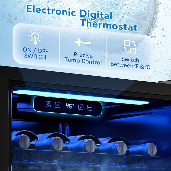 1.77 Cu.Ft Beverage Fridge, Mini Fridge With Glass Door, Beverage Cooler Refrigerator, Wine Drink Beer Fridge, Adjustable Shelves & Digital Temperature Display, 16 Bottle 68 Can, Silver-Ruum Studio Home