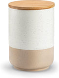 vancasso Sabine Large Ceramic Canister with Airtight Wood Lid - 74 oz Kitchen Food Storage Jar for Flour, Sugar, Coffee, Tea & Spices - Big Capacity Countertop Jar-Ruum Studio Home