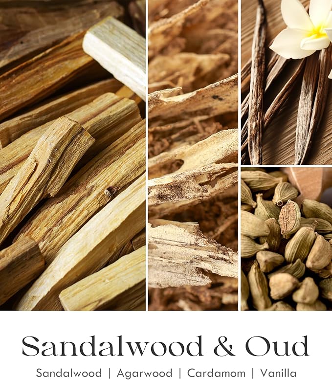 AOOVOO Sandalwood Oud Candle - Large Scented Candles 22oz, Soy Candles, Aromatherapy Candle, Soy Wax Candle-Ruum Studio Home