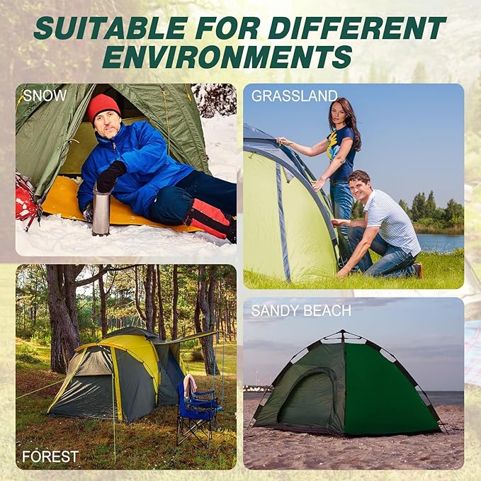 Hicarer 20 Pcs 20 Pcs 8'' Screw in Tent Stakes Heavy Duty Ground Metal Stakes for Inflatables with Hex Head Driver for Outdoor Camping Tent Inflatable Garden Decor (Dark Green)-Ruum Studio Home