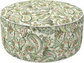 LVTXIII Outdoor Inflatable Ottoman, Fade-Resistant Round Footrest Stool D31”x H14”, Portable Patio Pouf for Garden Camping or Home Use, Faylinn Shadow Paisley-Ruum Studio Home
