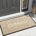 Yimobra Door Mat Indoor Outdoor Entrance, Non Slip Welcome Front Doormats, Heavy Duty Rubber Backing, Stain and Fade Resistant, Low Profile, Easy Clean Patio Garage Floor Mats, 47 x 32, Beige-Ruum Studio Home