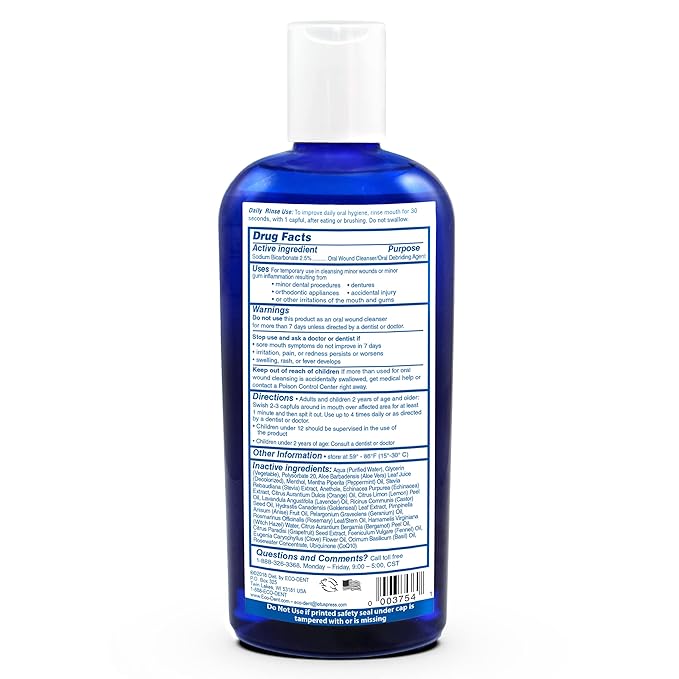 Eco-Dent Alcohol-Free Mouthwash, Mint - Ultimate Essential MouthCare, Oral Care Mouth Wash for Adults, Baking Soda Mouth Rinse with Essential Oils + DailyRinse Single-Use Pack, Mint-Ruum Studio Home
