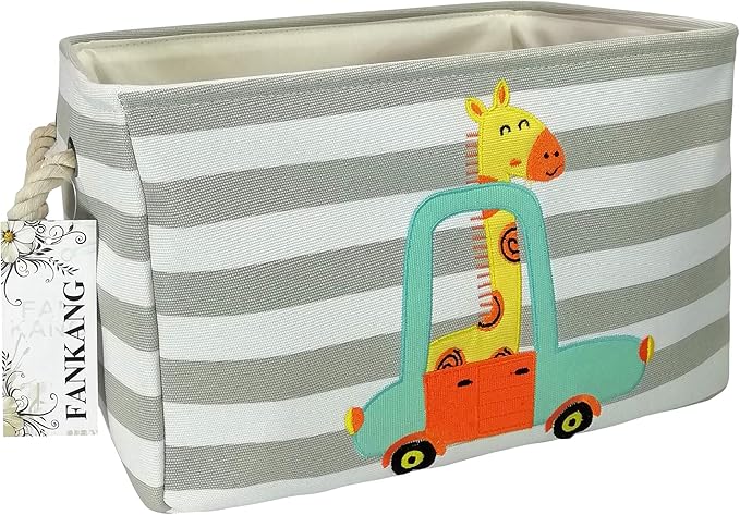 FANKANG Rectangular Laundry Basket Nursery Storage Fabric Storage Bin Storage Hamper,Gift Baskets(Giraffe)-Ruum Studio Home