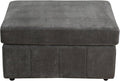 Ottoman Rectangular Storage Ottoman Bench, Flannel Footrest Stool Footstool with Lid for Living Room, Bedroom, Entryway, Gray, 38"x29"x22"-Ruum Studio Home
