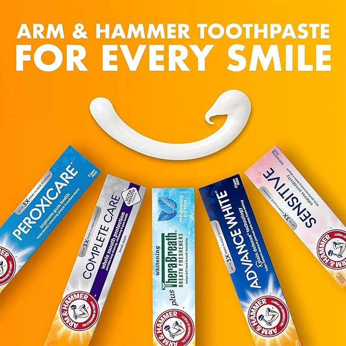 ARM & HAMMER Essentials Fluoride-Free Toothpaste Whiten + Activated Charcoal-4 Pack of 4.3oz Tubes, Clean Mint- 100% Natural Baking Soda-Ruum Studio Home