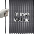 VVOKGO Rebar Stakes 16 Inches Ground Concrete Form Stakes (54pcs), Straight Metal Spikes Heavy Duty with Chisel Point End, 5/16" Diameter Steel Anchors for Fence, Concrete Timber, Garden Plants, Black-Ruum Studio Home