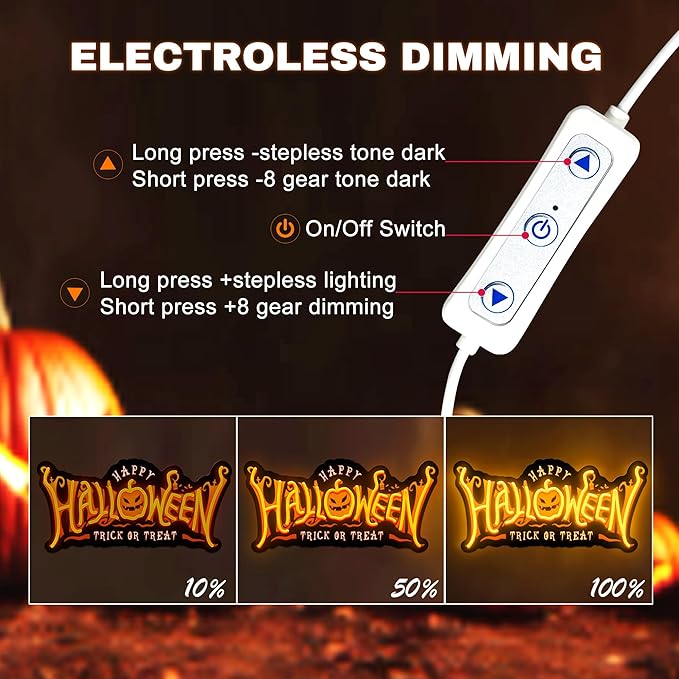 SELICOR Happy Halloween Neon Signs for Wall Decor,Halloween Pumpkin Neon Light Sign,USB Powered Light Up Acrylic LED Sign With Hooks for Bedroom,Kids Room,Living Room,Bar,Party,Halloween Decor-Ruum Studio Home