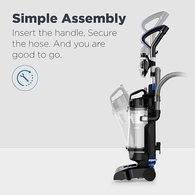 Eureka PowerSpeed Lightweight Upright Vacuum Cleaner for Carpet and Hard Floor, Powerful Bagless Upright Vacuum Cleaner for Home Pets, NEU181A, Blue-Ruum Studio Home