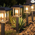 XMCOSY+ Solar Lights Outdoor Waterproof IP65, 25 LM Garden Light for Yard Pathway, Dual-Tone LED Lights with Seed Glass Metal, Solar Powered Landscape Walkway Pathway Decor Lighting (Warm White)-Ruum Studio Home
