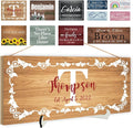 Custom Wood Sign Prsonalized Text Business Home Decor, Personalized Rustic Plaque Board Hanging Wooden Name Sign for Wall Art, Customized Signs Plank Decoration Gifts for Wedding Family Farmhouse Kitchen, Rectangle-Ruum Studio Home