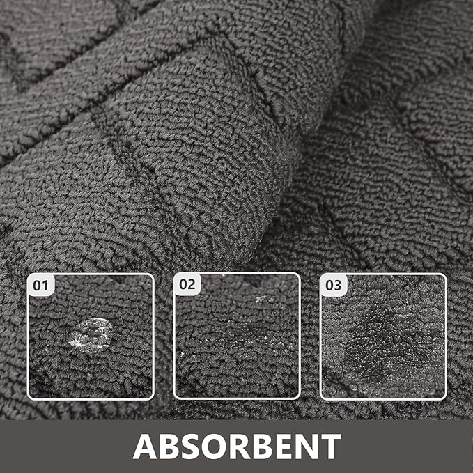 hicorfe Indoor Doormat,Front Back Door Mat Rubber Backing Non Slip Door Mats 20"x59" Absorbent Resist Dirt Entrance Doormat Inside Floor Mats Entryway Washable Low-Profile for Patio,Garden（Grey）-Ruum Studio Home