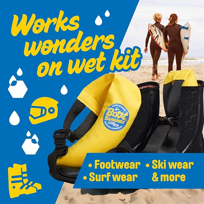 Boot Bananas Shoe Moisture Absorber | Long-Lasting, Reusable Sports Shoe Drying Inserts Without Heat or Electricity | Eco-Conscious | Drys Footwear in 4 to 6 Hours | 1 Pair-Ruum Studio Home