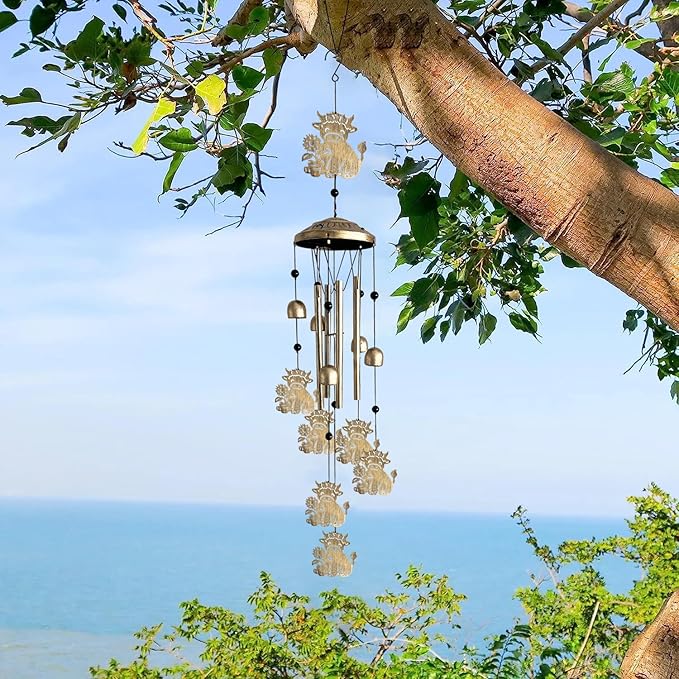 Highland Cow Wind Chimes for Outside,Metal Highland Cow Decor Windchimes Indoor/Outdoor Garden Patio Yard Home Decoration,Gifts for Men Women,Mom Grandma Wife Friends Birthday, Sympathy Memorial-Ruum Studio Home