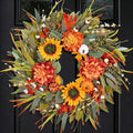 Fall Wreaths for Front Door 24 Inch Fall Wreath with Pumpkins, Sunflowers & Berries – Outdoor Autumn Wreath for Porch, Thanksgiving, Halloween & Harvest Decor-Ruum Studio Home