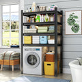 Laundry Shelf,5 Tier Over Washer and Dryer Storage Shelves,Adjustable Easy to Install,Space Saver Laundry Shelf Organizer,Utility Shelves for Balcony,Black,72”H*15.7”D*35.4“W-Ruum Studio Home