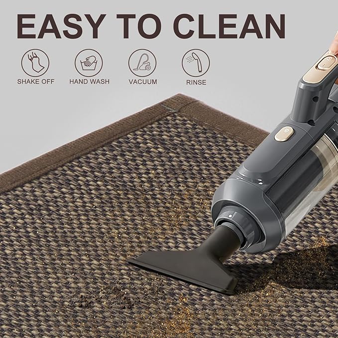 LEKEEPGO Door Mat 17"x29", Non Slip Door Mat Indoor Entrance, Rubber Backing Indoor Door mat Washable Absorbent Low-Profile Doormat Front Entryway Entry Resist Dirt Inside Door Mats, Brown-Ruum Studio Home