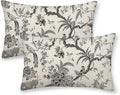 CXMEIFLY Spring Floral Birds Pillow Covers 12 x 20 Inch Set of 2 for Chinoiserie Flowers Decor Throw Pillows Black and White Plant Outdoor Decorative Cushion Cases for Couch Bed Decorations-Ruum Studio Home
