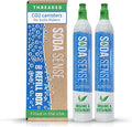 Soda Sense 60L CO2 Exchange Canister - 2 Pack, Threaded Style - Compatible with All 'Screw-In' Soda/Sparkling Water Makers, Including SodaStream BLUE Cylinder Models, Ninja Thirsti, Philips & More-Ruum Studio Home