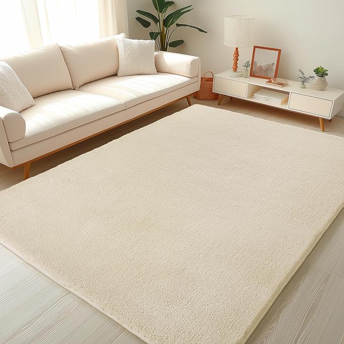 Sour Lemon 8x10 Area Rugs for Living Room, Soft Large Area Rug Fluffy Rugs for Bedroom，Machine Washable Area Rug Non Slip Carpet Rug for Living Room Playroom Kids Room Home Decor-Ruum Studio Home