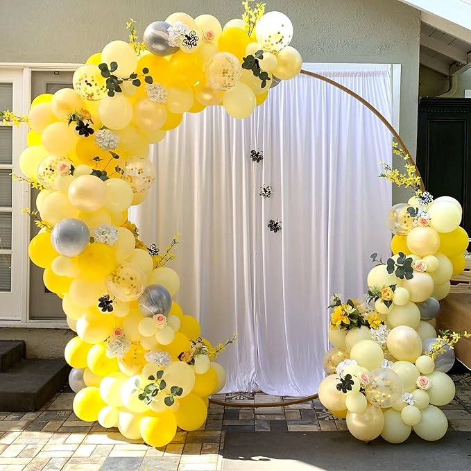 130pcs Yellow Balloons Different Sizes 18" 12" 10" 5" Party Latex Balloons for Boys Girls Birthday Baby Shower Gender Reveal Wedding Sunflower Party Decorations-Ruum Studio Home