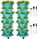 Vertical Planter 7 Tier Stackable Planters Garden Planters Strawberry Herb Flower and Vegetable Planter Indoor Outdoor Gardening Pots with Removable Wheels and Tools-Ruum Studio Home
