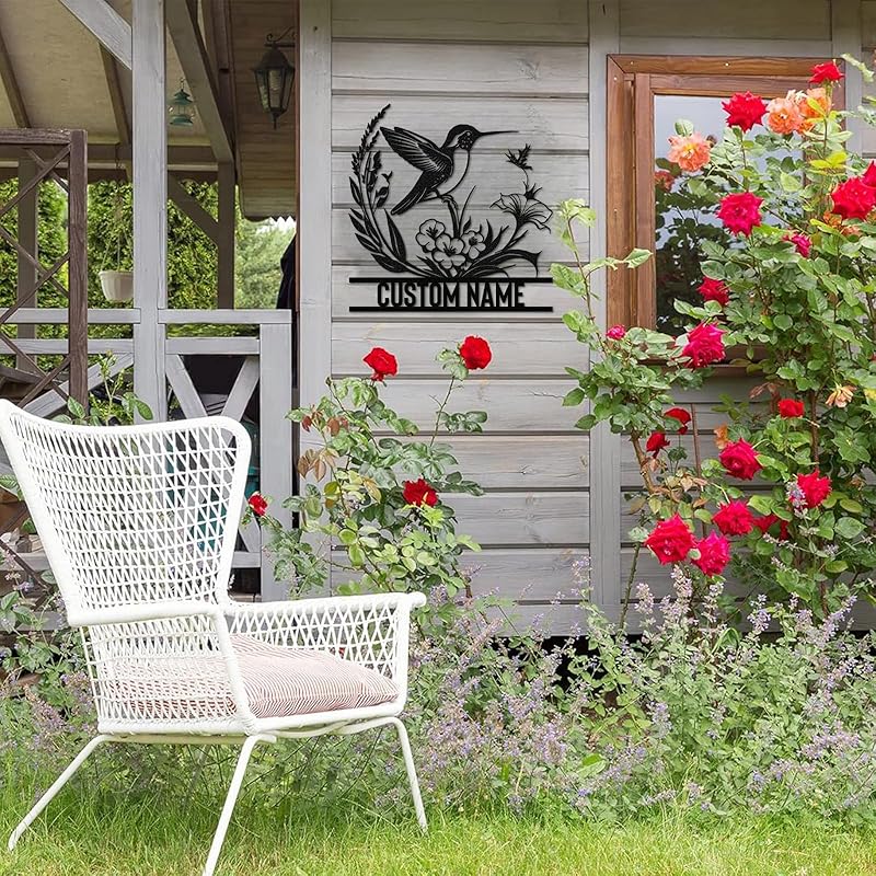 Personalized Metal Signs | Bird Metal Wall Art | Metal Name Sign Birds Welcome Plaque | Custom Garden Sign Yard Signs | Personalized Wedding Gifts | Housewarming Decor Indoor Outdoor-Ruum Studio Home