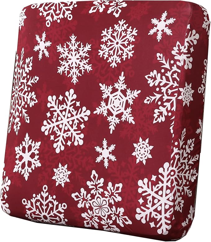 H.VERSAILTEX Christmas Sofa Slipcover Fleece Stretch Couch Cushion Cover Furniture Protector Seat Cushion Snowflakes Sofa Cover for Christmas (1 Piece Armchair Cushion Covers, Snowflakes)-Ruum Studio Home