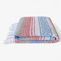 Traditional Handwoven Mexican Blanket, Large Falsa Serape - Soft & Durable - Vibrant Beach, Picnic, Yoga & Camping Mat - Lightweight Boho Throw 70"x50" (Bubblegum)-Ruum Studio Home