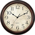 Wall Clock 10 Inch Battery Operated Silent Non-Ticking Analog Wall Clocks Vintage Retro Rustic Style Decorative for Bedroom Living Room Kitchen Office (Bronze)-Ruum Studio Home