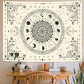 Lunerfex Mandala Moon Tapestry Boho Tapestry for Bedroom Black and White Tapestries Wall Hanging Living Room Wall Art and Home Decor 44x60-Ruum Studio Home