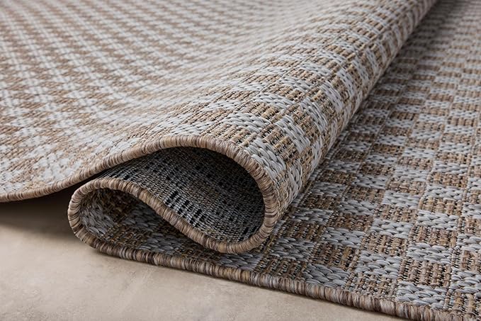 Loloi Amber Lewis Topanga Collection TOP-02 Natural/Silver 3'-11" x 5'-11" Indoor/Outdoor Accent Rug-Ruum Studio Home