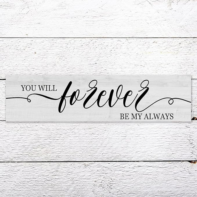 Funny Wood Sign You Will Forever Be My Always Everywhere Rustic Wooden Hanging Sign Home Farmhouse Kitchen Wall Decor 16 x 6 Inch-Ruum Studio Home