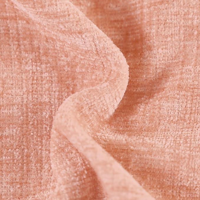 CaliTime Throw Pillow Covers Decorative 12 X 20 Inches Pack of 2 Cozy Chenille Cushion Cases for Couch Sofa Bed Living Room Home Dusty Pink-Ruum Studio Home